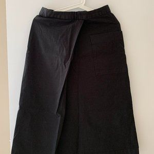 Muji Black Cotton Skirt in M